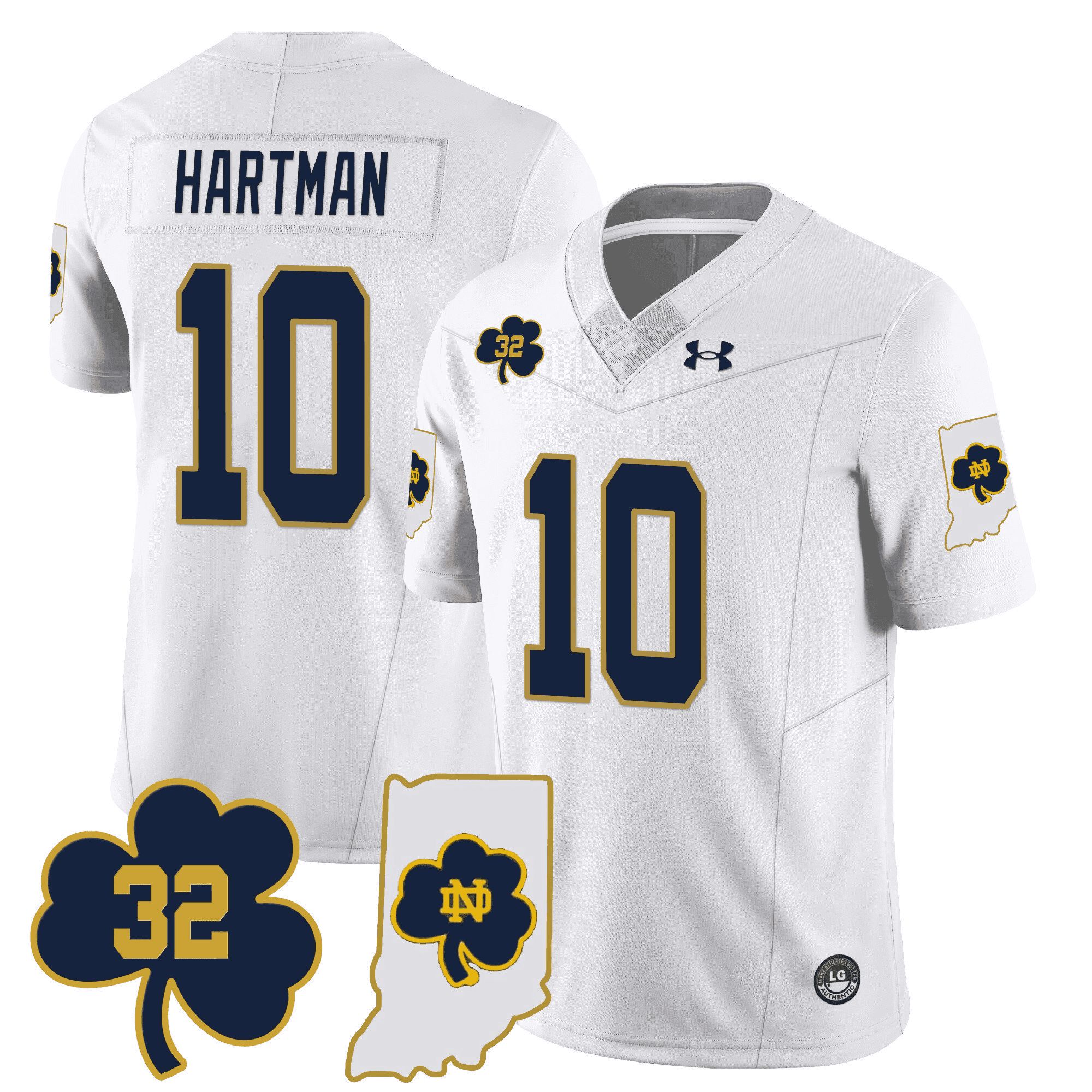 Men Notre Dame Fighting Irish #10 Hartman White 2024 Vapor Limited NCAA Jersey->indianapolis colts->NFL Jersey